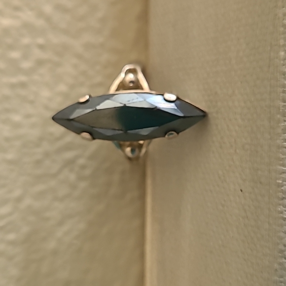 Vintage Tourmaline and Sterling Silver Ring Sz 6 - Picture 3 of 3